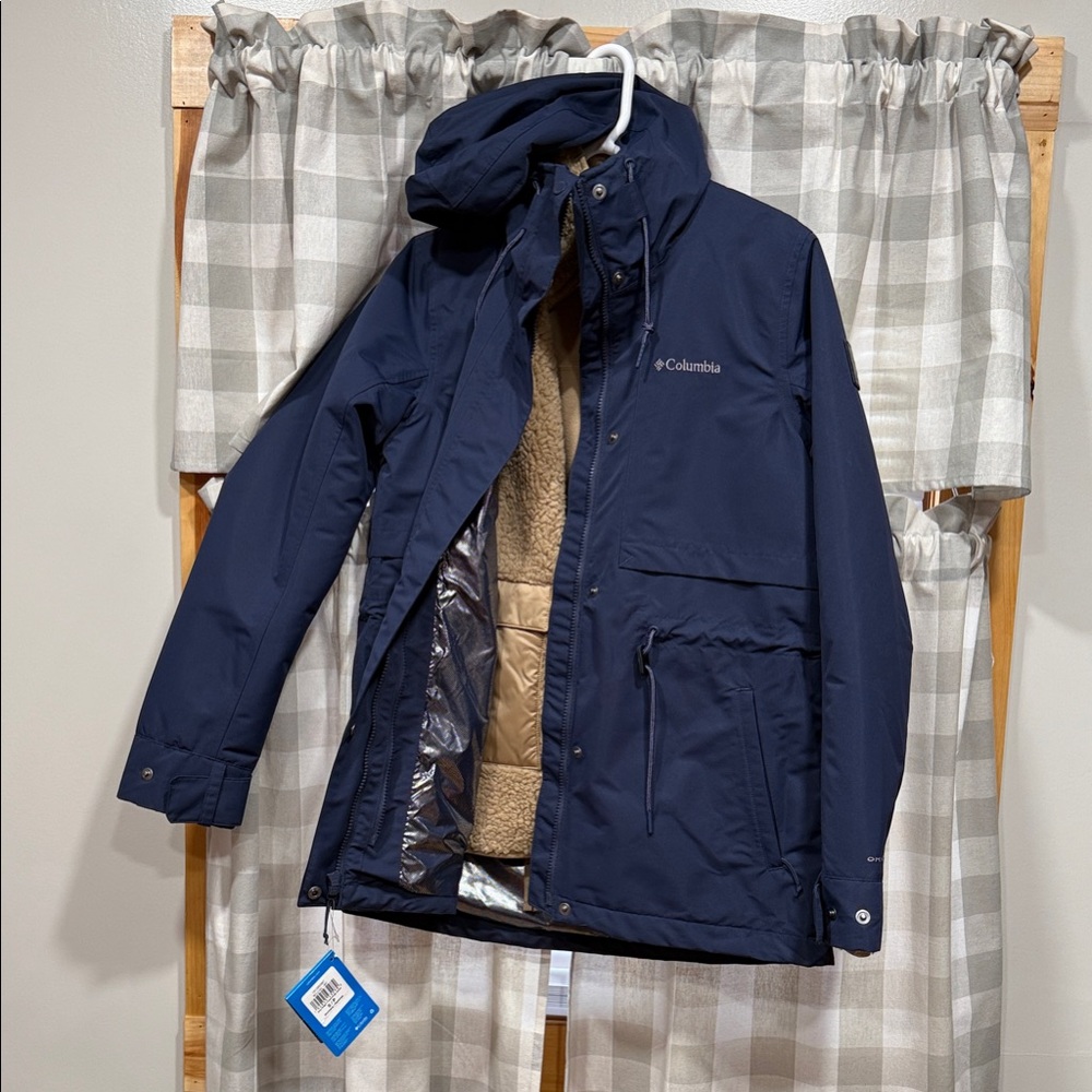 NEW w/ tags - Columbia Dark Blue Insulated Hooded Jacket